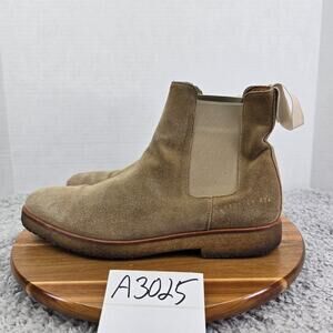 Common Projects Mens 42 Tan Suede Casual Lifestyle Office Daily Chelsea Boots